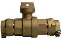 1-1/4 in. CTS Compression Brass Ball Valve Curb Stop Lead Free