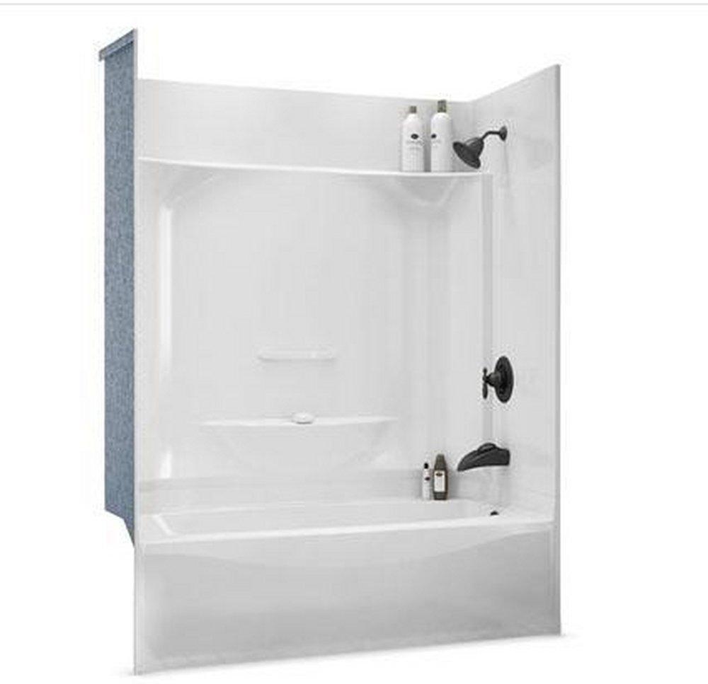 Aker by MAAX White 59-7/8 x 32 in. Tub & Shower Unit in White 