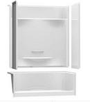 Aker by MAAX White 59-3/4 x 30 x 81-1/8 in. Alcove Shower Unit in White 