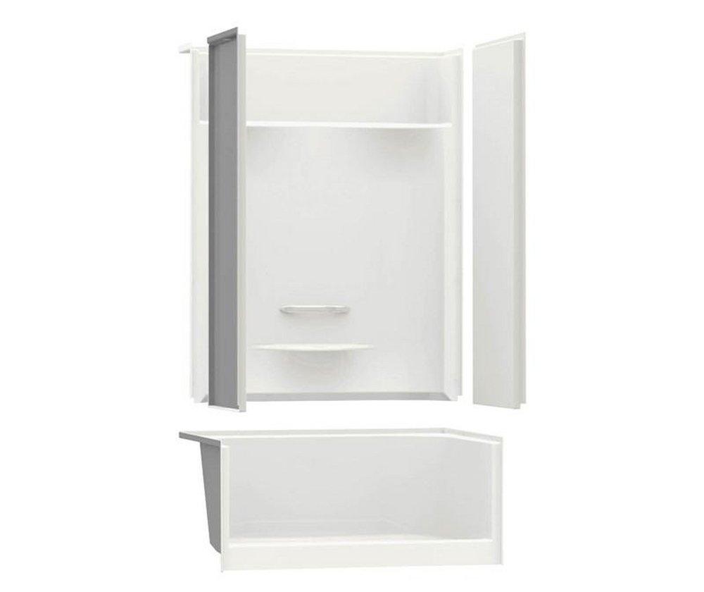 Aker by MAAX White 47-7/8 x 34-1/2 x 81-3/16 in. Alcove Shower Unit 