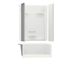 47-7/8 x 34-1/2 x 81-3/16 in. Alcove Shower Unit in White