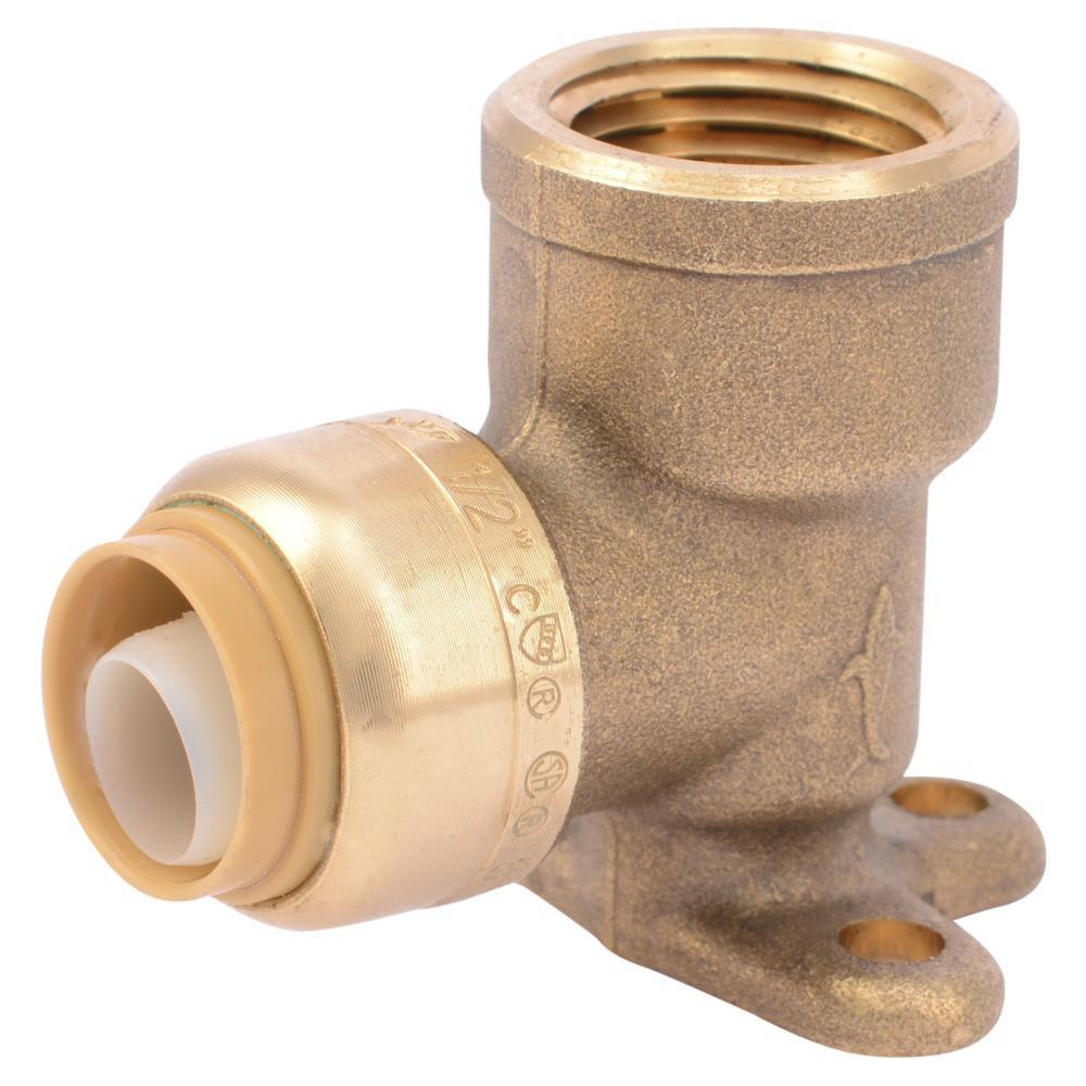 SharkBite&reg; Natural Brass Push x FNPT Brass 90 Degree Elbow 