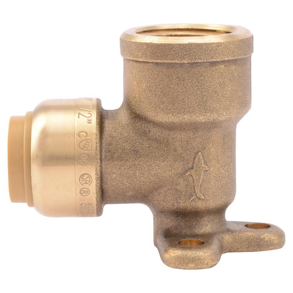 SharkBite&reg; Natural Brass Push x FNPT Brass 90 Degree Elbow 