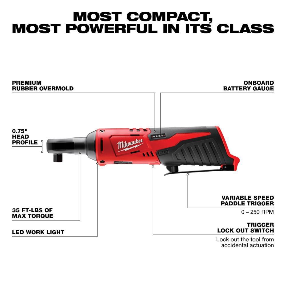 Milwaukee® Black Cordless Ratchet 