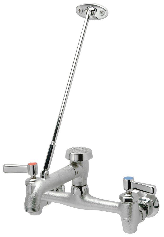 Zurn Rough Chrome Two Lever Handle Wall Mount Service Faucet 