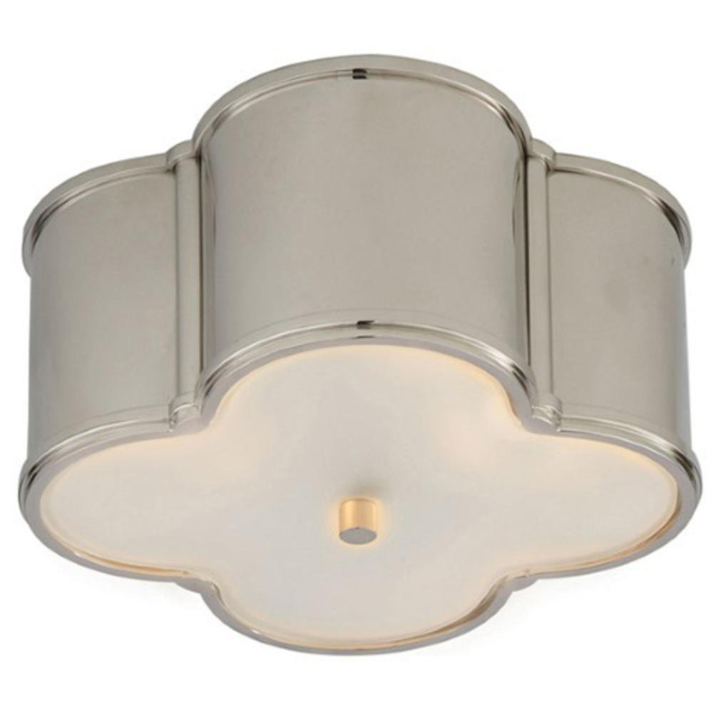 Visual Comfort & Co. Signature Polished Nickel 40W 2-Light Flushmount Ceiling Light 