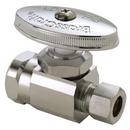 3/8 in. FIPT x OD Compression Knurled Oval Handle Straight Supply Stop Valve in Chrome Plated