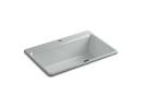 33 x 22 in. 1 Hole Cast Iron Single Bowl Drop-in Kitchen Sink in Ice™ Grey