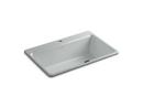 KOHLER Ice&trade; Grey 33 x 22 in. 1 Hole Cast Iron Single Bowl Drop-in Kitchen Sink 