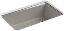 KOHLER Cashmere 33 x 22 in. 5 Hole Cast Iron Single Bowl Undermount Kitchen Sink 