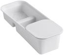 Rinsing Colander with Convenience Cutting Board in White