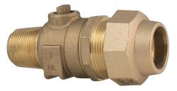 1 in. CC Taper Threaded x Grip Joint Brass Corporation Stop