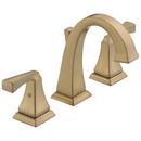 Two Handle Widespread Bathroom Sink Faucet with Metal Drain Assembly in Champagne Bronze
