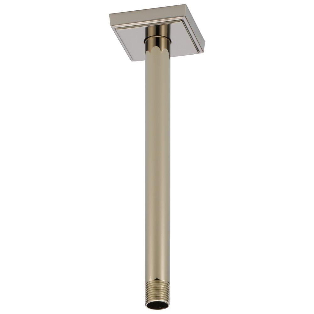 Brizo Brilliance&reg; Polished Nickel 1/2 x 10 in. NPT Solid Brass Shower Arm and Flange 