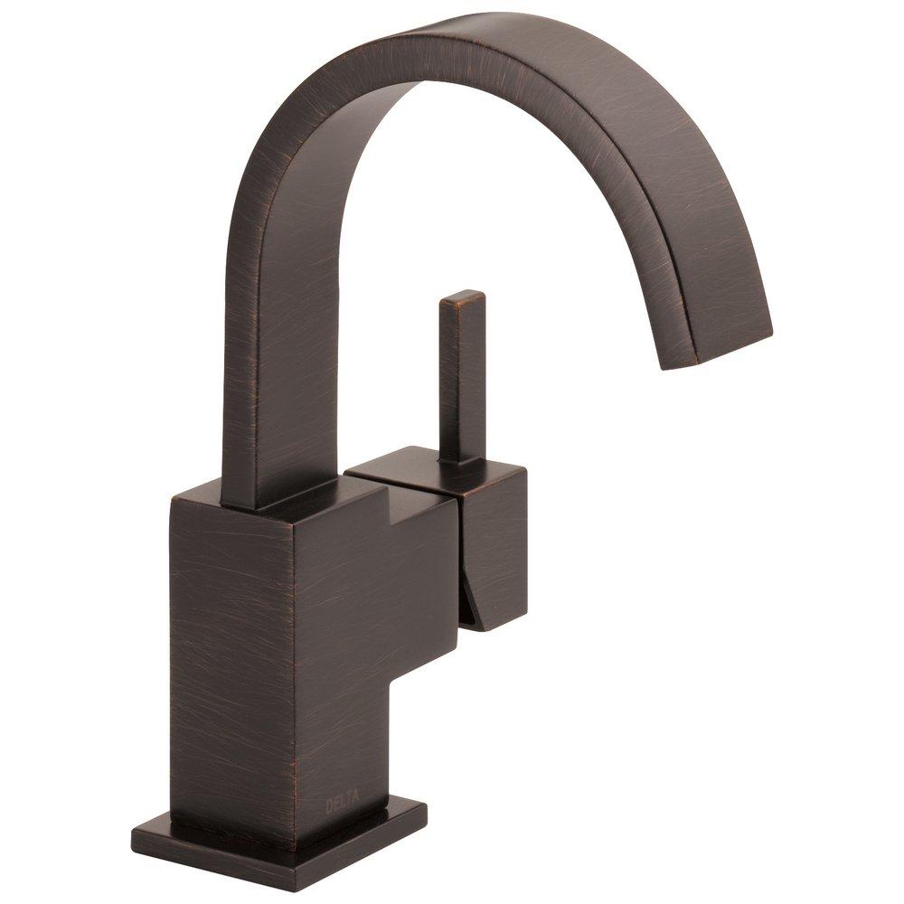 Delta Faucet Venetian Bronze Single Handle Centerset Bathroom Sink Faucet with Pop-Up Drain Assembly 