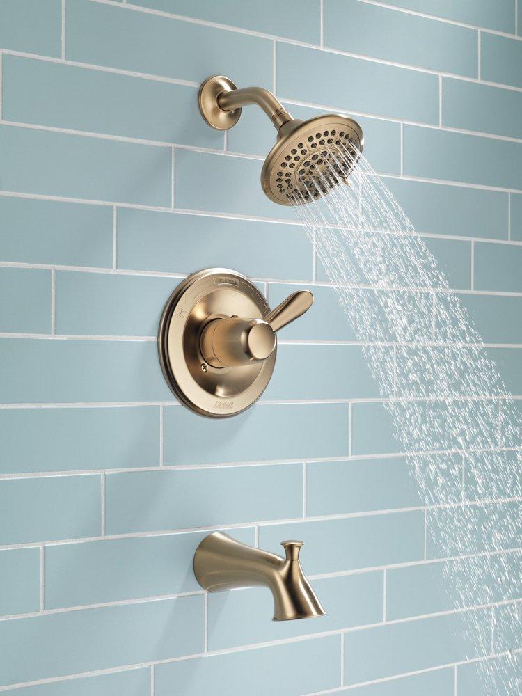 Delta Faucet Brilliance&reg; Champagne Bronze Single Handle Multi Function Bathtub & Shower Faucet (Trim Only) 