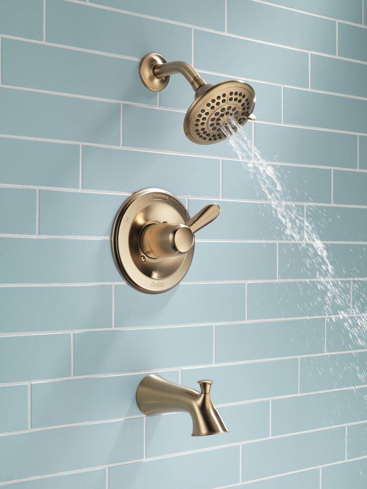 Delta Faucet Brilliance&reg; Champagne Bronze Single Handle Multi Function Bathtub & Shower Faucet (Trim Only) 