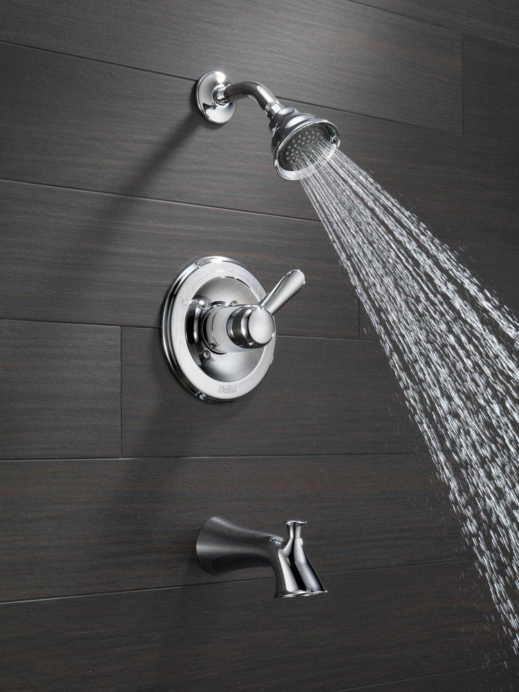 Delta Faucet Brilliance&reg; Champagne Bronze Single Handle Multi Function Bathtub & Shower Faucet (Trim Only) 