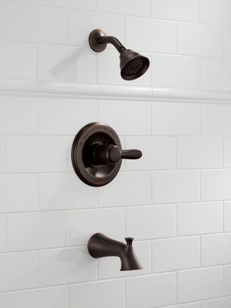 Delta Faucet Champagne Bronze Single Handle Multi Function Bathtub & Shower Faucet (Trim Only) 