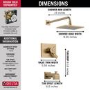 Delta Faucet Brilliance® Champagne Bronze Two Handle Single Function Bathtub & Shower Faucet (Trim Only) 