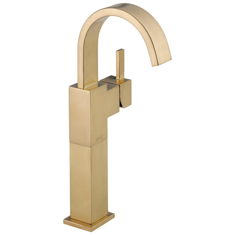 Delta Faucet Brilliance&reg; Champagne Bronze Single Handle Vessel Filler Bathroom Sink Faucet 