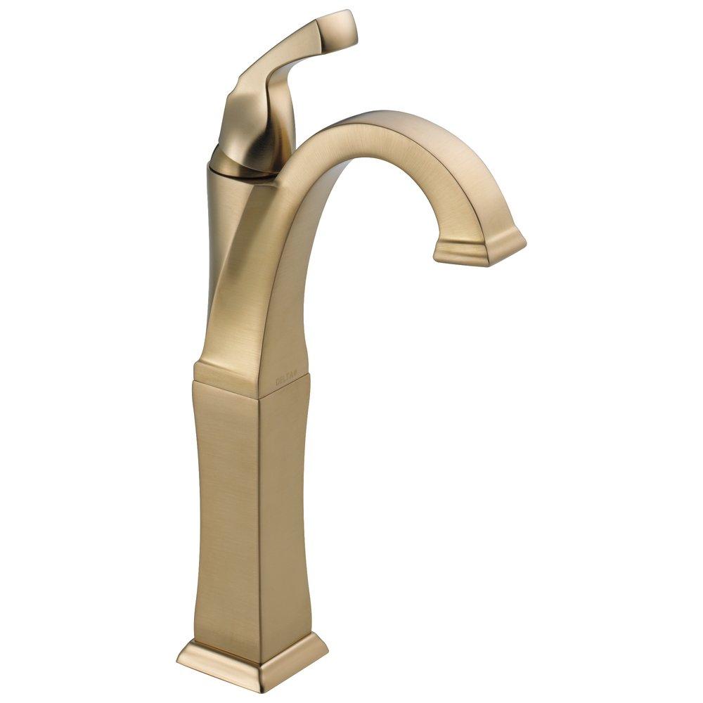 Delta Faucet Champagne Bronze Single Handle Vessel Filler Bathroom Sink Faucet 