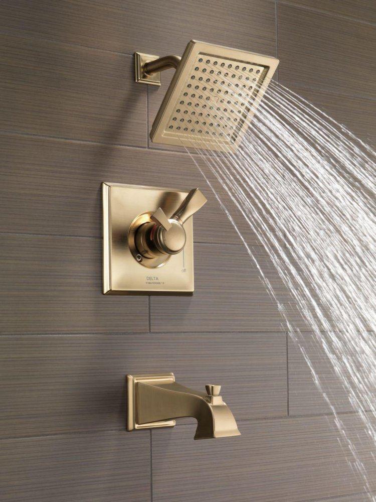 Delta Faucet Brilliance Champagne Bronze Two Handle Single Function Bathtub & Shower Faucet (Trim Only) 
