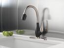 Delta Faucet SpotShield&reg; Stainless/Black Single Handle Pull Down Kitchen Faucet 