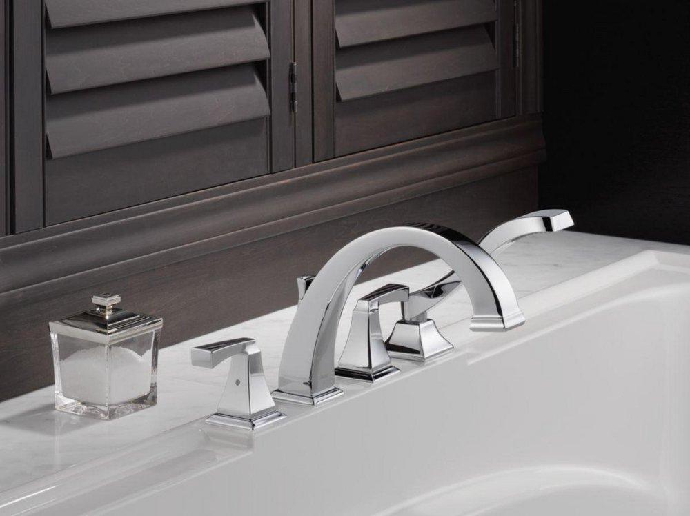 Delta Faucet Brilliance Champagne Bronze Two Handle Roman Tub Faucet (Trim Only) 