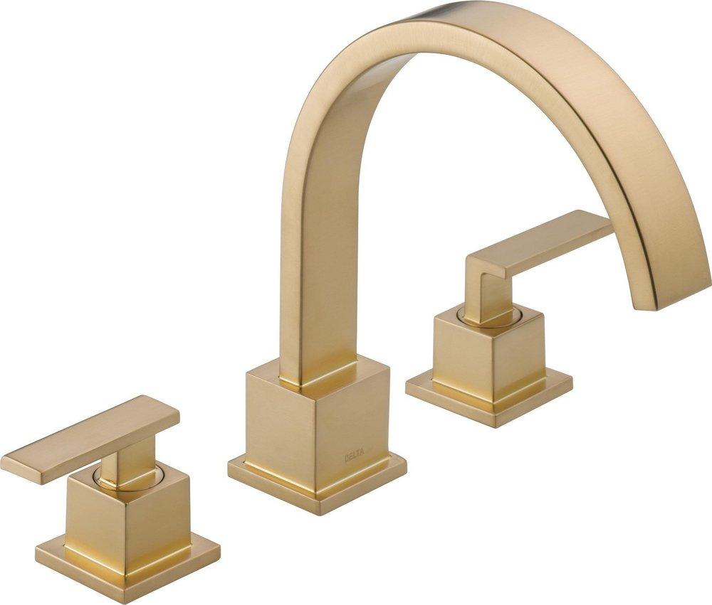 Delta Faucet Champagne Bronze Two Handle Roman Tub Faucet Trim Only 