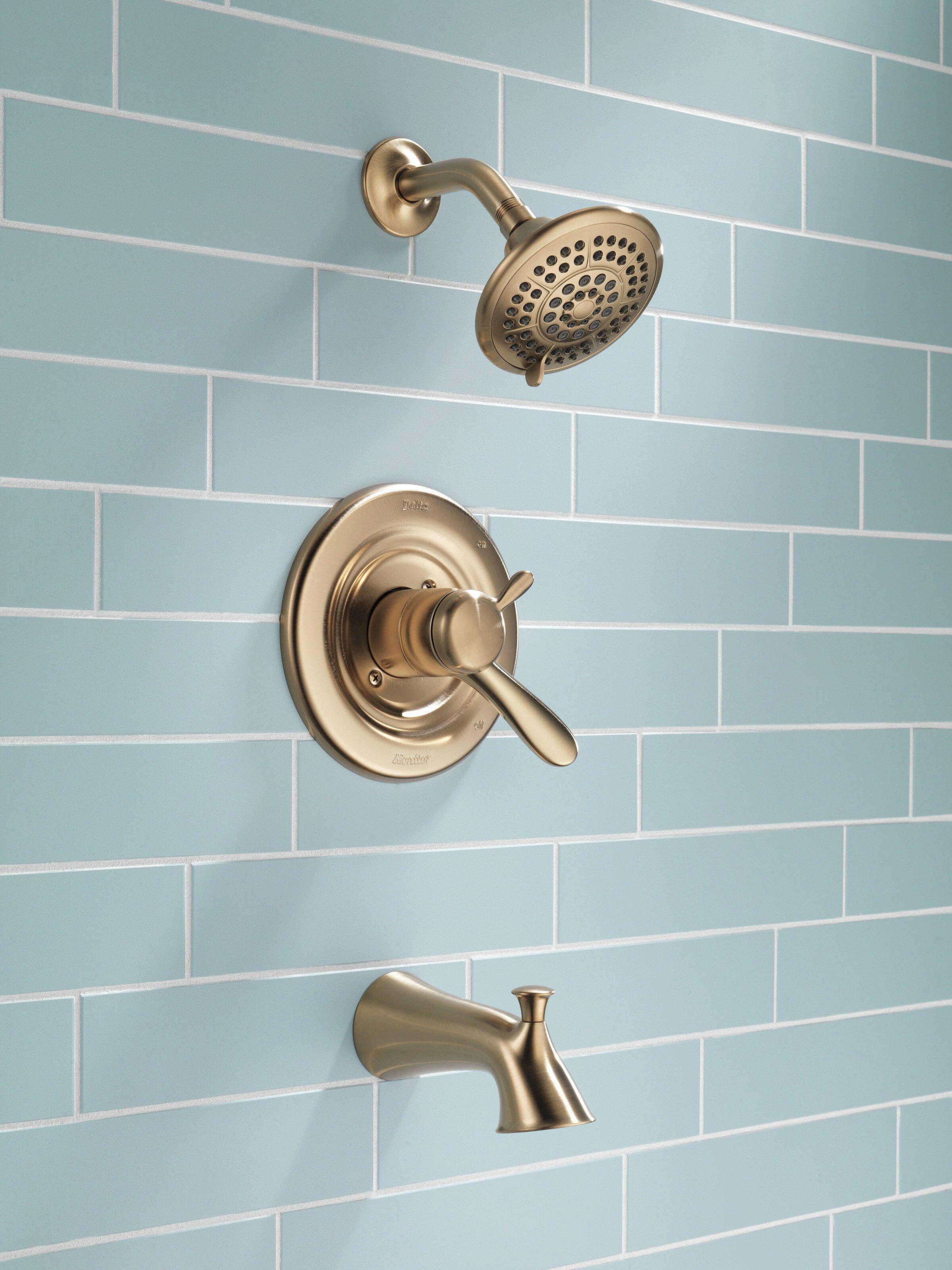 Delta Faucet Brilliance Champagne Bronze Two Handle Multi Function Bathtub & Shower Faucet (Trim Only) 