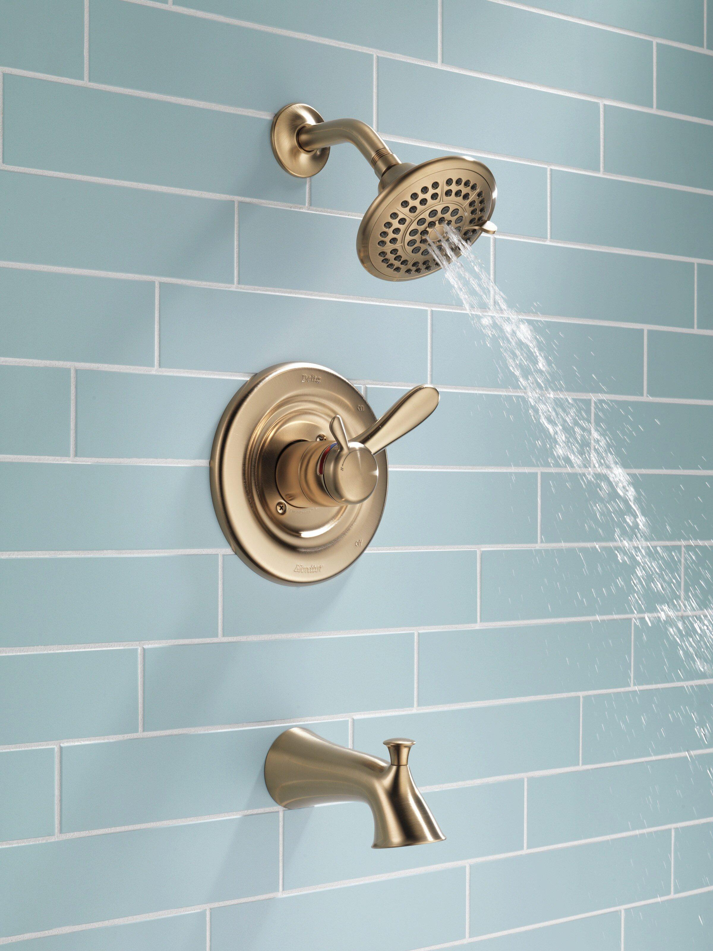 Delta Faucet Brilliance Champagne Bronze Two Handle Multi Function Bathtub & Shower Faucet (Trim Only) 