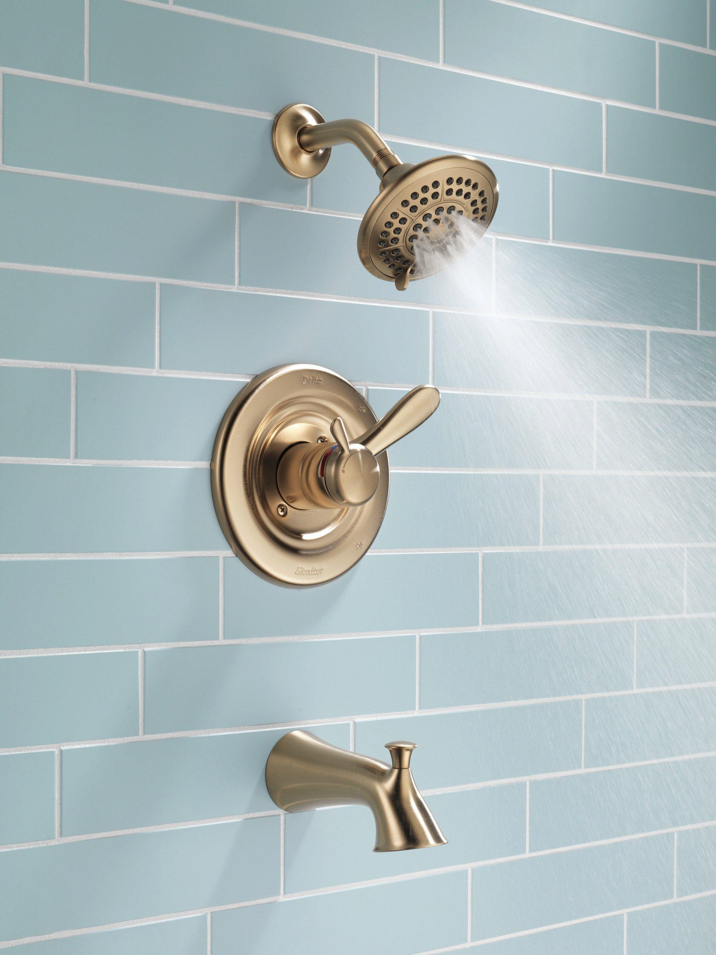 Delta Faucet Brilliance Champagne Bronze Two Handle Multi Function Bathtub & Shower Faucet (Trim Only) 