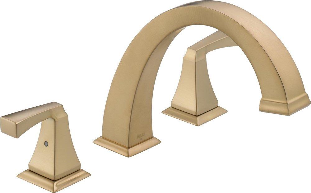 Delta Faucet Champagne Bronze Two Handle Roman Tub Faucet Trim Only 