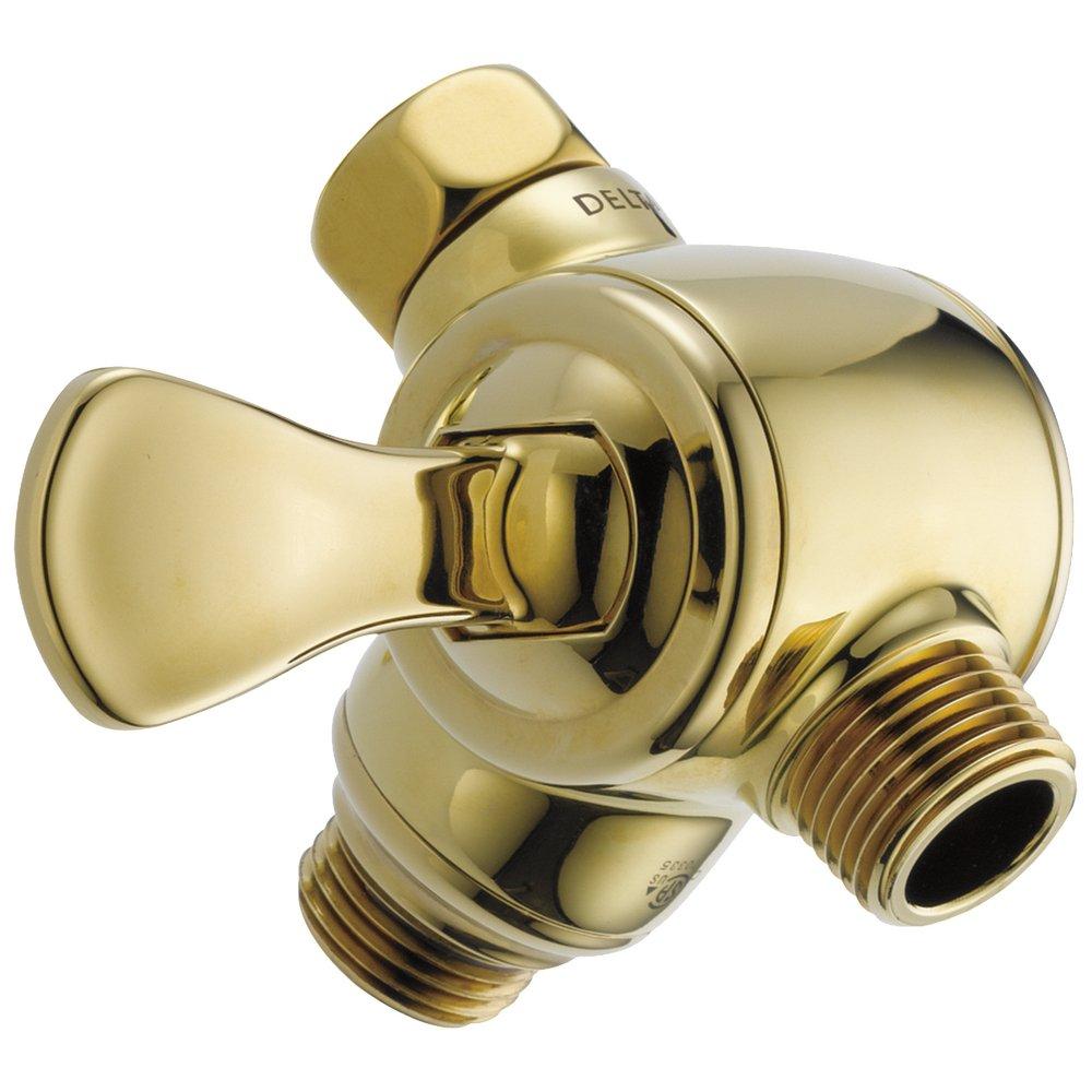 Delta Faucet Brilliance&reg; Polished Brass 1/2 x 3-3/4 in. and Plastic Shower Arm Diverter 