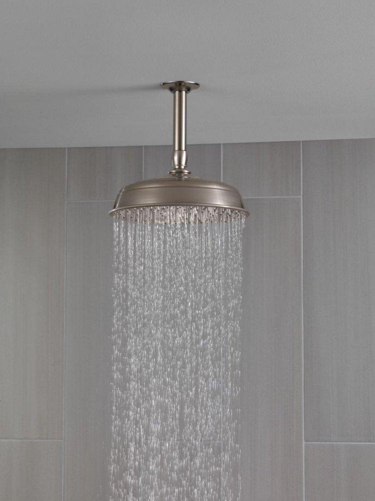 Delta Faucet Brilliance&reg; Stainless Single Function Soft Rain Showerhead 