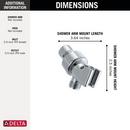 Delta Faucet Chrome 1/2 in. FIPS x MIPS Plastic Shower Arm Mount 