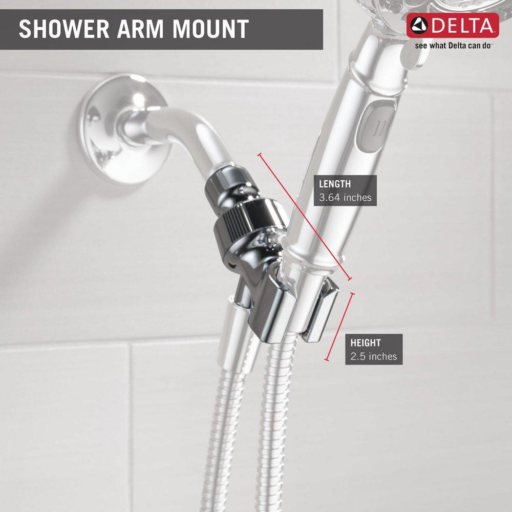 Delta Faucet Chrome 1/2 in. FIPS x MIPS Plastic Shower Arm Mount 