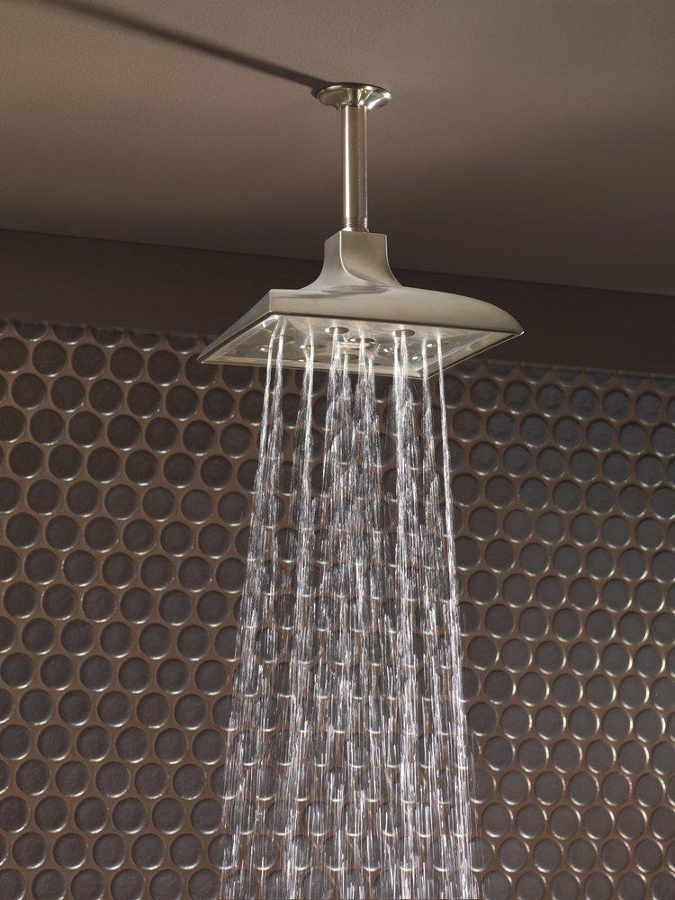 Brizo Brilliance&reg; Brushed Nickel 1/2 x 6 in. NPT Solid Brass Shower Arm and Flange 