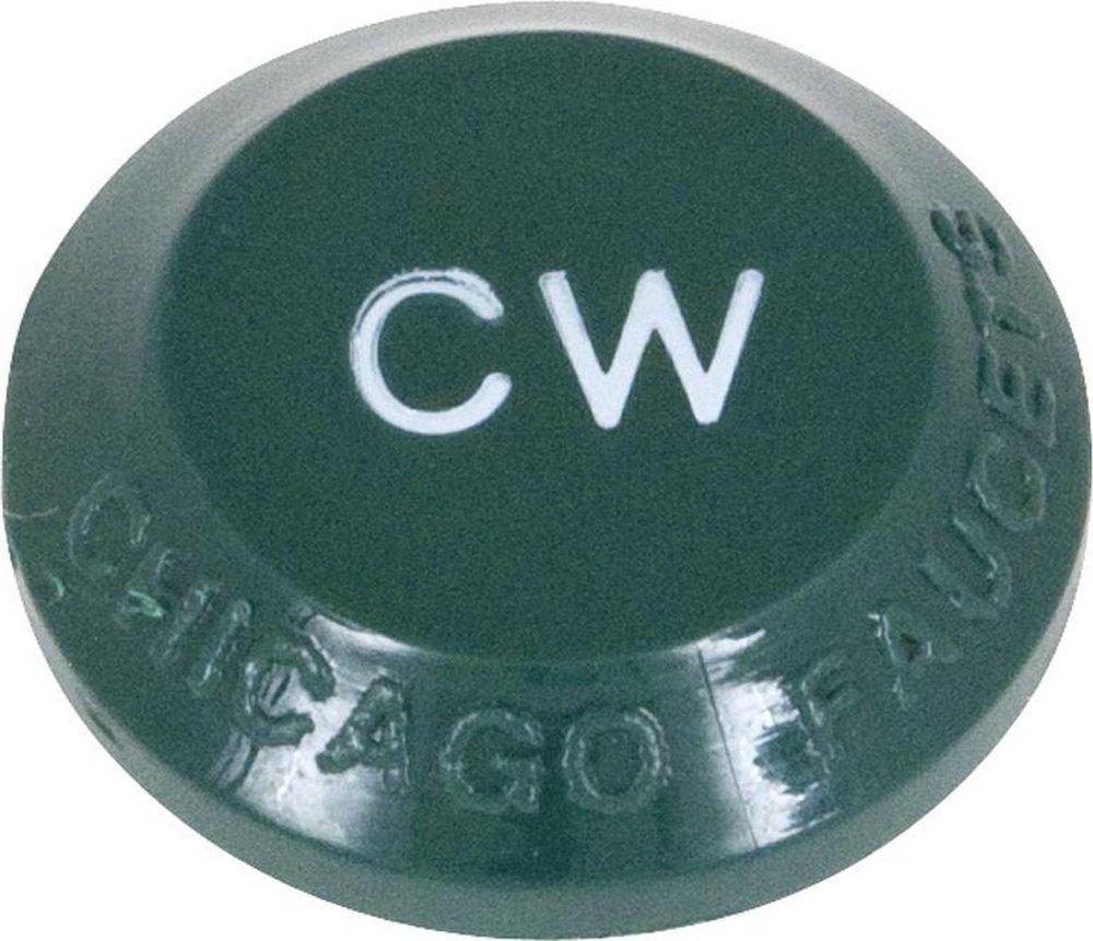 Chicago Faucets Dark Green COLD Water Button 