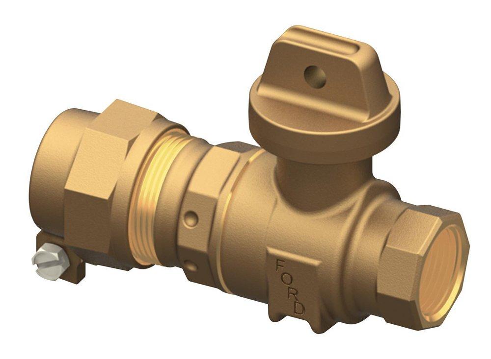 Ford Meter Box Plain End x FIP Plastic Ball Valve with Handle 