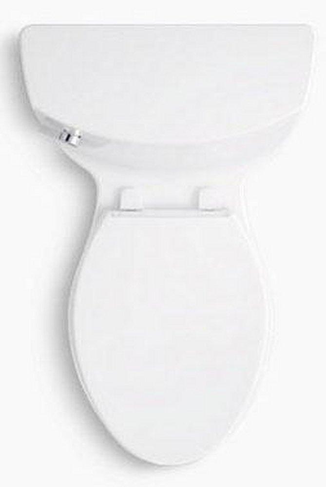 KOHLER White 1.28 gpf Elongated One Piece Toilet with Left-Hand Trip Lever 