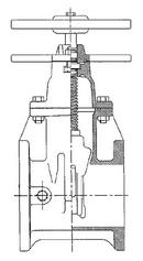 Kennedy Valve Mfg. Flanged Cast Iron and Ductile Iron Open Left Non-Rising Stem C515 Resilient Wedge Gate Valve with Wheel Handle 