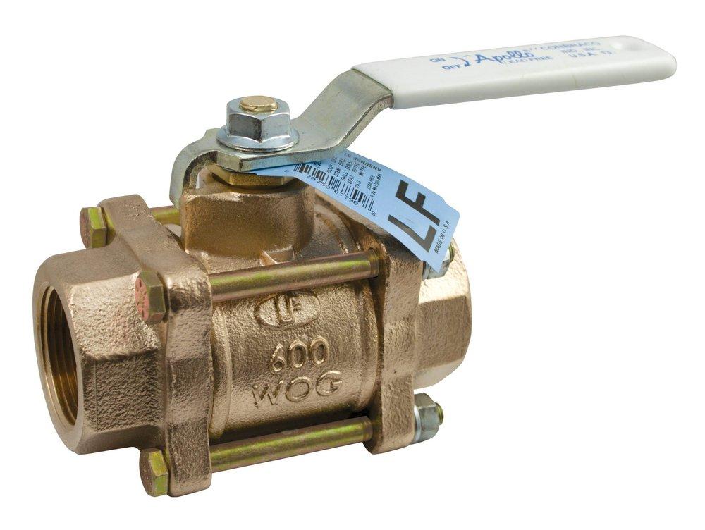 Apollo Valves White Bronze Full Port FNPT 600# Ball Valve 