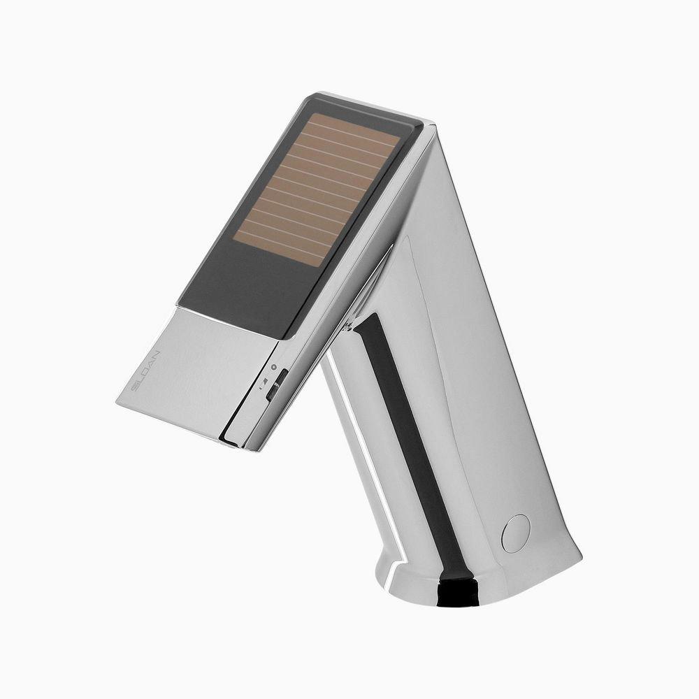 Sloan Polished Chrome 0.5 gpm 1-Hole Solar Infrared Sensor Faucet with Integral Spout Mixer 