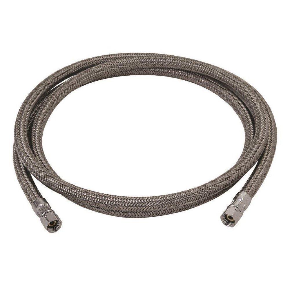 BrassCraft Silver 1/4 in. Braided Polymer Ice Maker Flexible Water Connector 