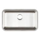 Signature Hardware Brushed Stainless Steel 29-3/4 x 18 in. Stainless Steel Single Bowl Undermount Kitchen Sink with Sound Dampening 