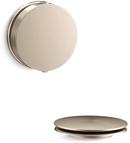 Cable Bath Drain Trim with Contemporary Rotary Turn Handle in Vibrant Brushed Bronze