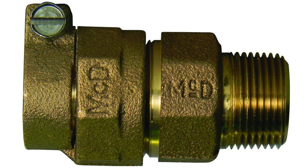 A.Y. McDonald PEP Compression x MIP Brass Reducing Coupling 