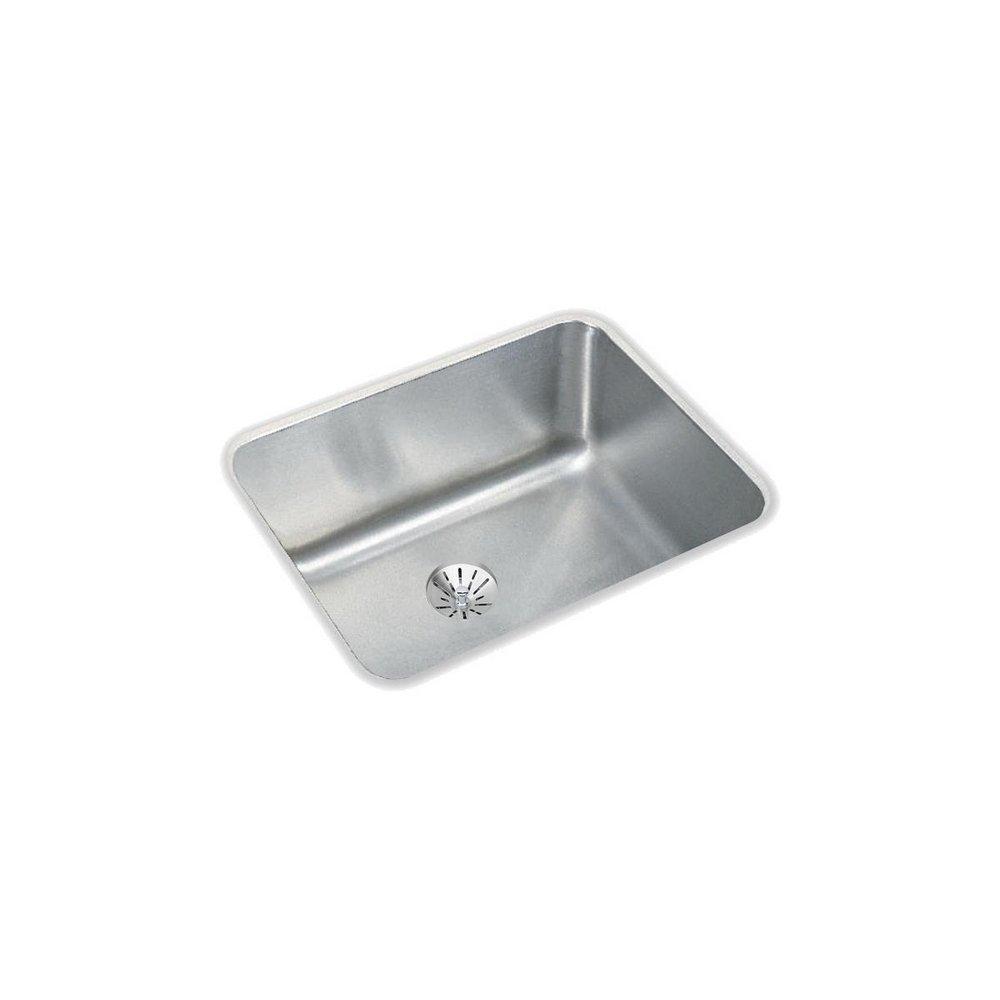Elkay Lustrous Satin 20-1/2 x 16-1/2 in. No Hole Stainless Steel Single Bowl Undermount Kitchen Sink 